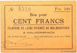 100 Francs FRANCE régionalisme et divers Malmerspach 1940 BU.45.05