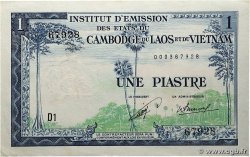 1 Piastre - 1 Kip INDOCHINE FRANÇAISE 1954 P.100 TTB+