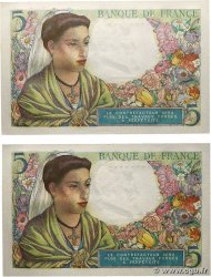 5 Francs BERGER Consécutifs FRANCE 1943 F.05.05 NEUF
