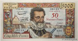 50 NF sur 5000 Francs HENRI IV FRANCE 1958 F.54.01