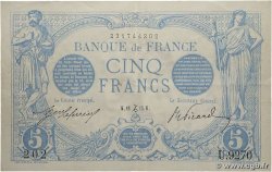 5 Francs BLEU FRANCIA 1915 F.02.34 EBC