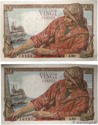 20 Francs PÊCHEUR Lot FRANCE 1943 F.13.06