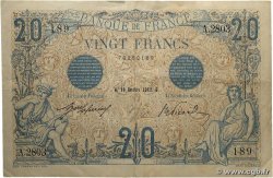 20 Francs BLEU FRANCE 1912 F.10.02 TTB