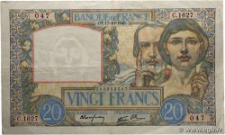 20 Francs TRAVAIL ET SCIENCE FRANCE 1940 F.12.09 TTB