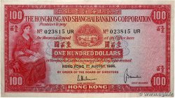 100 Dollars HONG KONG 1966 P.183b