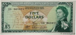 5 Dollars CARIBBEAN 1965 P.14f