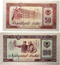 50 et 100 Lekë Lot ALBANIE 1964 P.38a et P.39a pr.NEUF