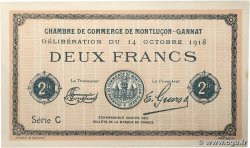 2 Francs Non émis FRANCE regionalism and miscellaneous Montluçon, Gannat 1918 JP.084.49var