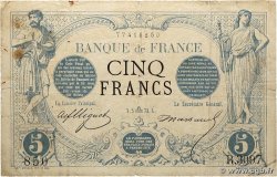 5 Francs NOIR FRANCE 1873 F.01.22 B+