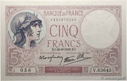 5 Francs FEMME CASQUÉE modifié FRANCE 1939 F.04.10