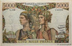 5000 Francs TERRE ET MER FRANCE 1957 F.48.14 pr.SUP