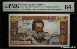 5000 Francs HENRI IV Numéro radar FRANCE 1958 F.49.05