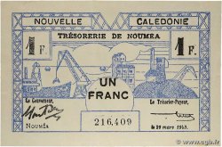 1 Franc NOUVELLE CALÉDONIE 1943 P.55b XF