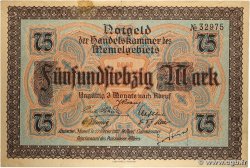 75 Mark MEMEL 1922 P.08 VF+