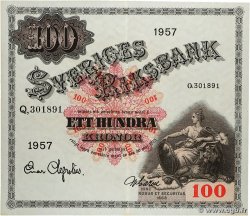 100 Kronor SUÈDE 1957 P.45c SUP+