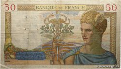 50 Francs CÉRÈS modifié FRANCE 1939 F.18.36 VG