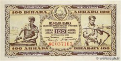 100 Dinara YOUGOSLAVIE 1946 P.065b pr.NEUF