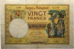 20 Francs MADAGASCAR 1937 P.037 TB
