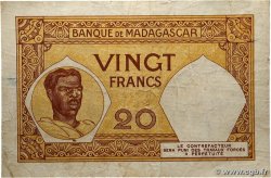 20 Francs MADAGASCAR 1937 P.037 TB