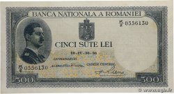 500 Lei RUMÄNIEN 1936 P.042b SS