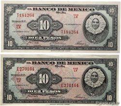 10 Pesos Lot MEXICO 1961 P.058i EBC+