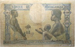 100 Francs MADAGASCAR 1937 P.040 B