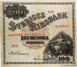 100 Kronor Numéro radar SUÈDE 1916 P.29j pr.TB