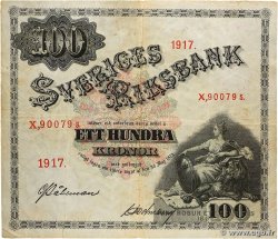 100 Kronor SUÈDE 1917 P.29k TB