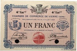 1 Franc Spécimen FRANCE regionalism and miscellaneous Vienne 1918 JP.128.24