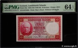 10 Kronur ISLANDE 1948 P.33a pr.NEUF