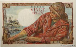 20 Francs PÊCHEUR FRANCE 1944 F.13.08 NEUF