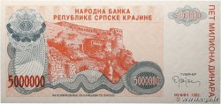 5000000 Dinara CROATIE 1993 P.R24a NEUF