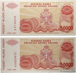 50000 Dinara Lot CROATIE 1993 P.R21a