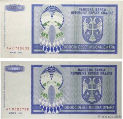 10000000 Dinara Lot CROATIE 1993 P.R12a