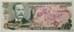 5 Colones COSTA RICA 1972 P.236b