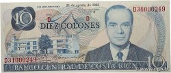 10 Colones COSTA RICA 1985 P.237b