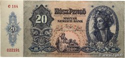 20 Pengö HUNGARY 1941 P.109 F+
