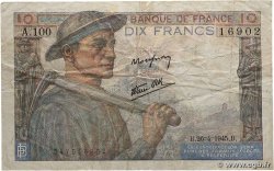 10 Francs MINEUR FRANCE 1945 F.08.14 F
