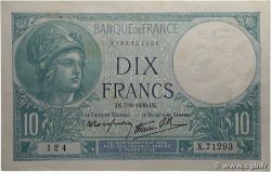 10 Francs MINERVE modifié FRANCE 1939 F.07.06 TTB+