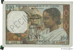 100 Francs Spécimen MADAGASCAR 1950 P.046bs pr.SPL