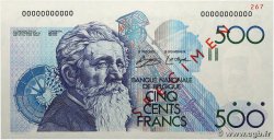 500 Francs Spécimen BELGIQUE 1980 P.141s NEUF