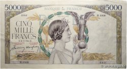 5000 Francs VICTOIRE Impression à plat FRANCE 1942 F.46.40 VF
