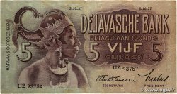 5 Gulden INDES NEERLANDAISES 1937 P.078b TB+