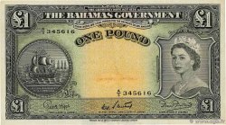 1 Pound BAHAMAS 1954 P.15b BB
