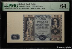 20 Zlotych POLOGNE 1936 P.077 pr.NEUF