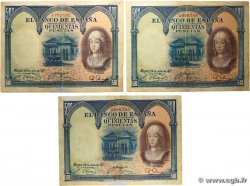 500 Pesetas Lot ESPAGNE 1927 P.073c B