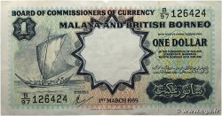 1 Dollar MALAISIE et BORNEO BRITANNIQUE 1959 P.08A