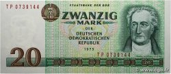 20 Mark ALLEMAGNE RÉPUBLIQUE DÉMOCRATIQUE 1975 P.29b