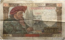 50 Francs JACQUES CŒUR FRANCE 1940 F.19.01