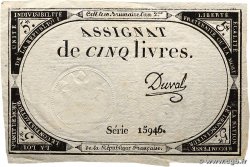 5 Livres FRANCE 1793 Ass.46a